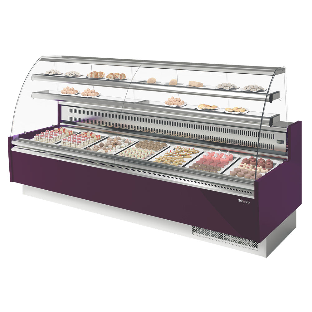VGL25C Pastry display with storage Glace Curve