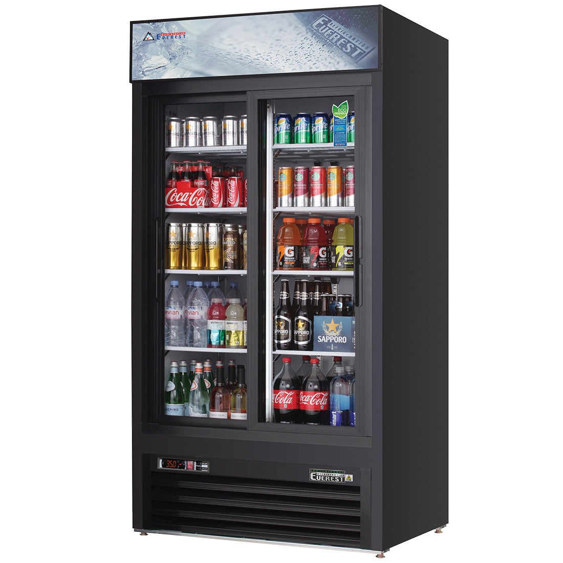 EGM-33SL Austune E Series Glass Sliding Door Merchandiser Chiller 33 Black