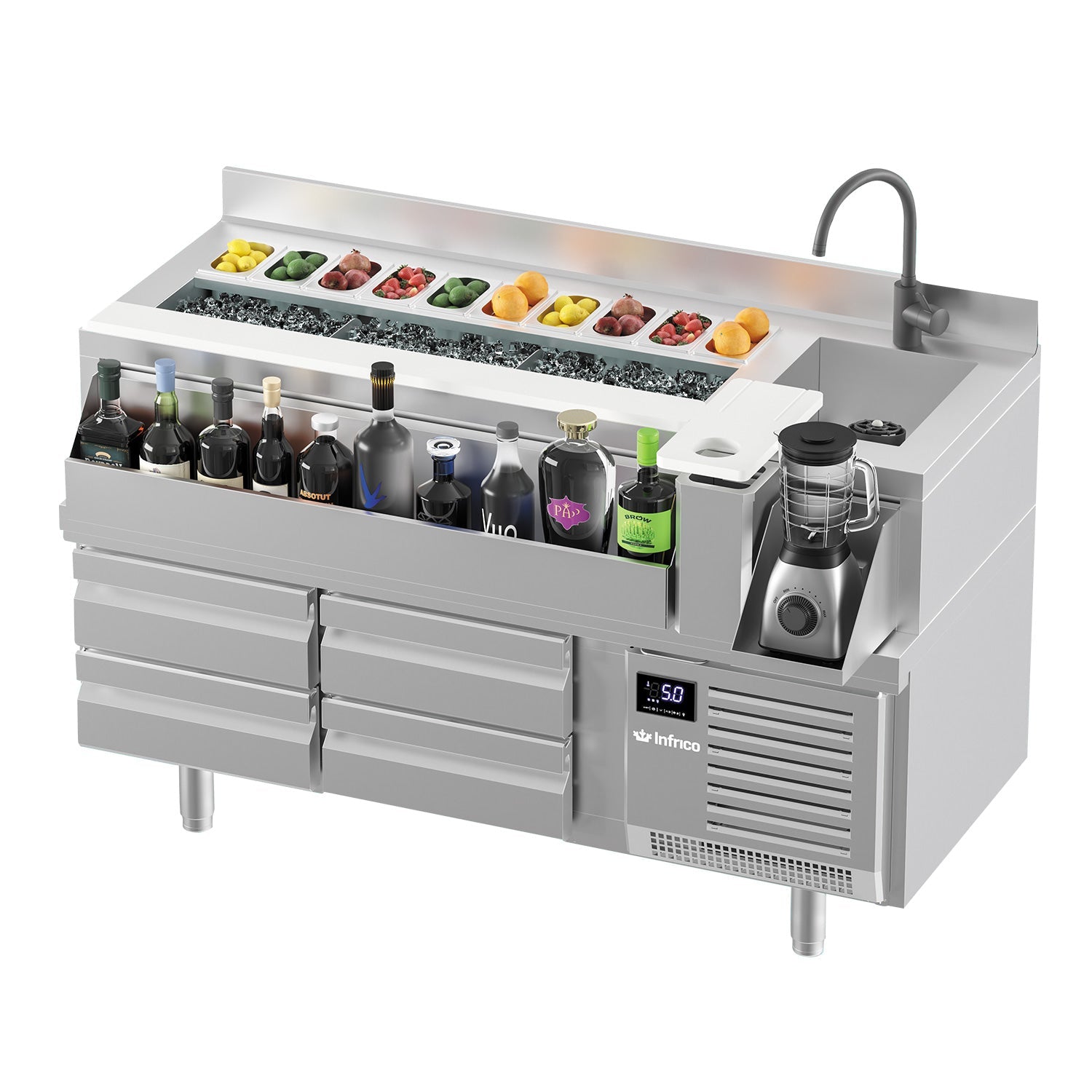 Cocktails Refrigerator Table
