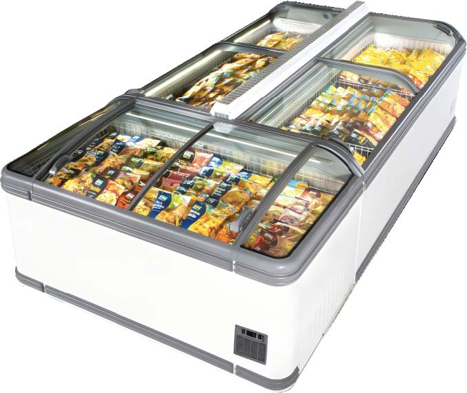 Plug in Economical Supermarket Island Freezer