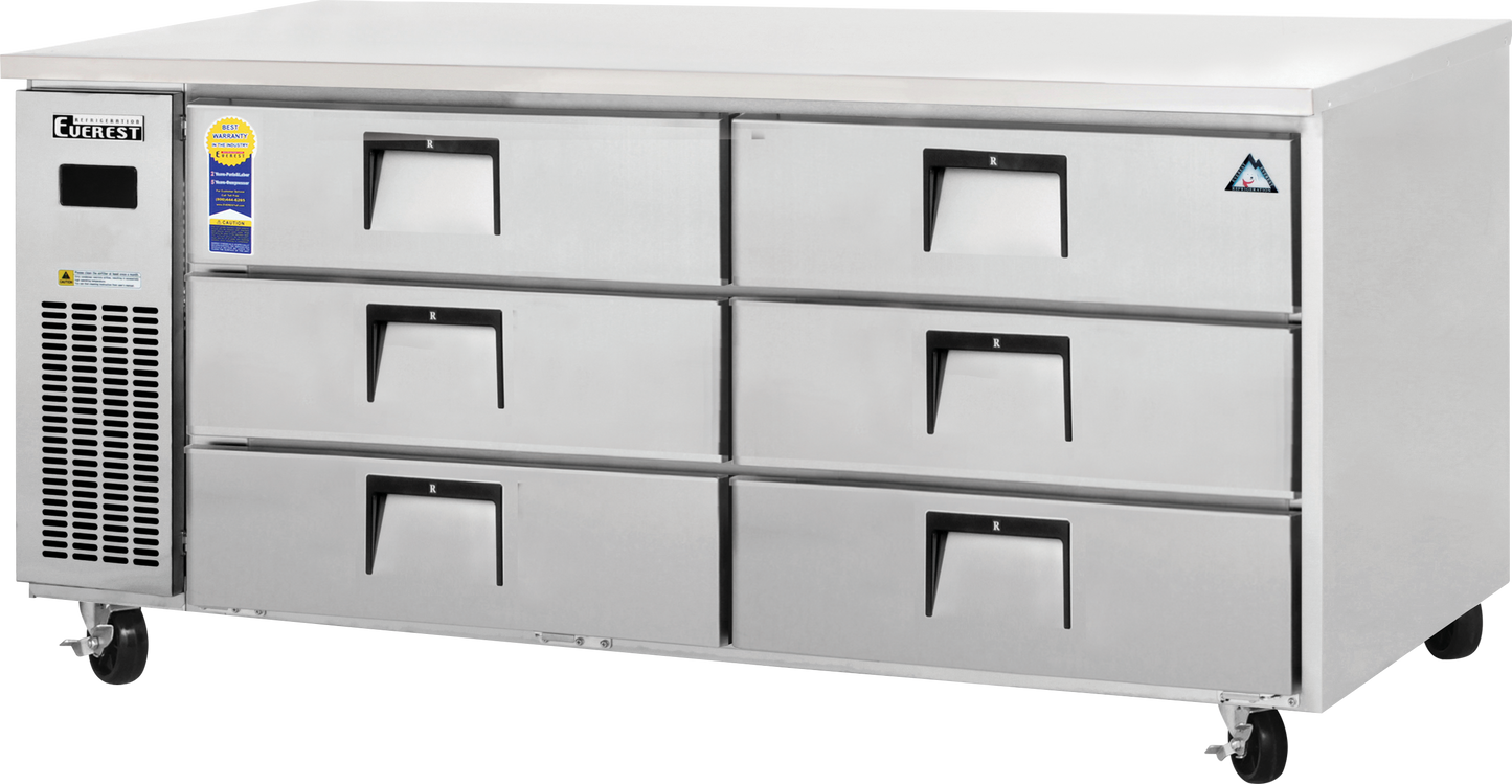 EUR180-6D Austune Everest 6 Drawers Fridge 1806