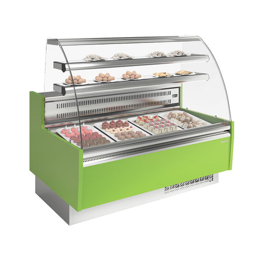 VGL18C Pastry display with storage Glace Curve